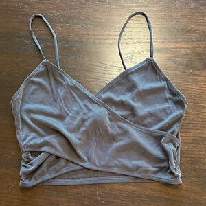 Victoria's Secret Charcoal Wrap Tank Top